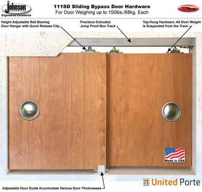 Sliding Closet Bypass Doors with Hardware | Wood Solid Bedroom Wardrobe Doors | Buy Doors Online