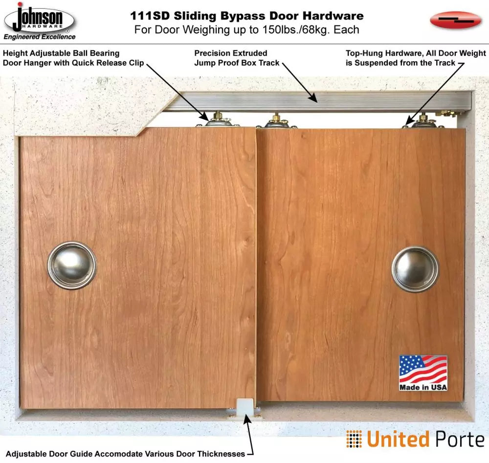 Sliding Closet Bypass Door with Frosted Opaque Glass | Wood Solid Bedroom Wardrobe Doors | Buy Doors Online