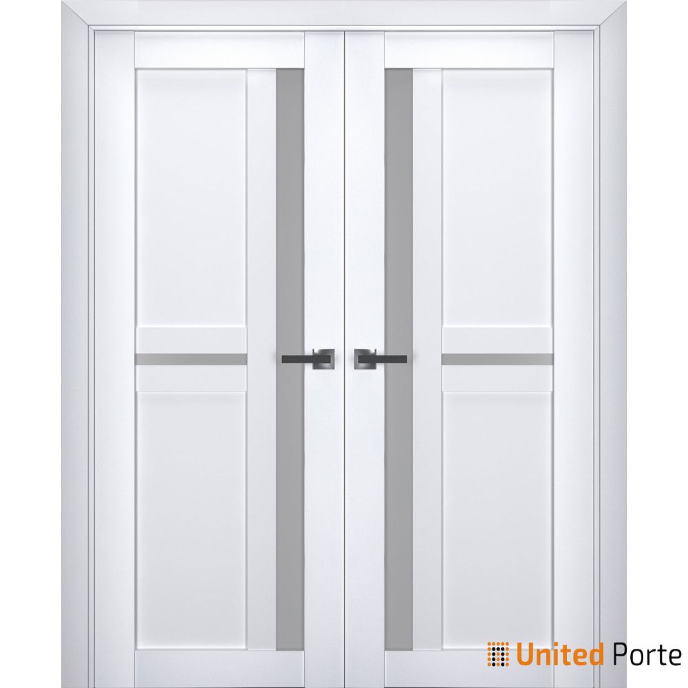 Interior Solid French Door with Frosted Glass | Bathroom Bedroom Sturdy Doors | Buy Doors Online