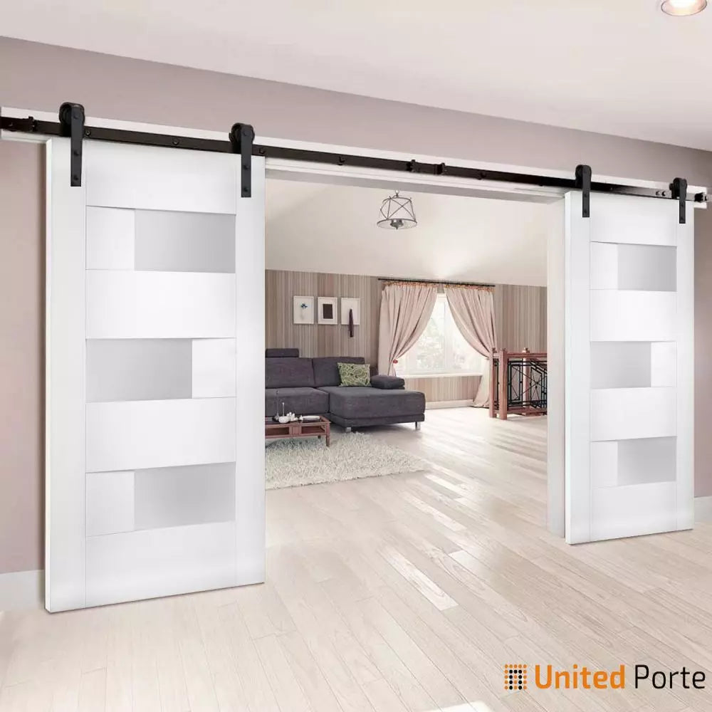 Modern Barn Door with Opaque Glass | Solid Panel Interior Doors | Buy Doors Online