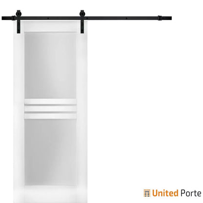 Modern Barn Door with Opaque Glass | Solid Panel Interior Doors | Buy Doors Online
