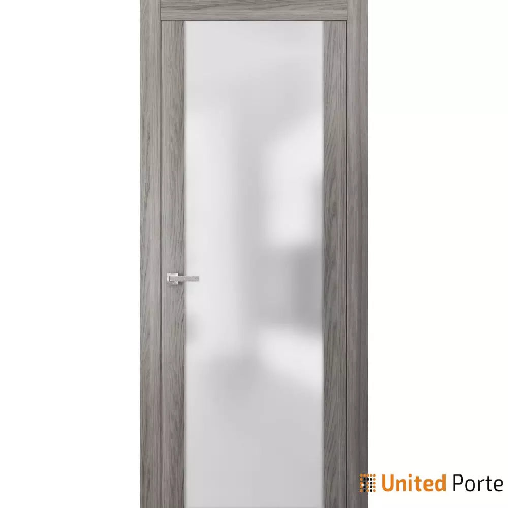 Modern Solid French Doors with Frosted Tempered Glass | Bathroom Bedroom Sturdy Doors | Buy Doors Online