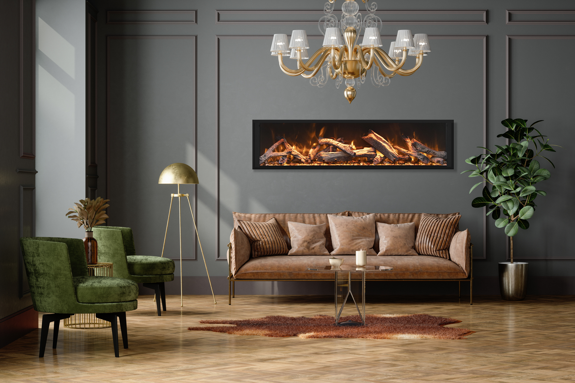 Extra Tall Electric Fireplace | Remii | Indoor | Outdoor | 2 Stage Heater | Buy Fireplaces Online