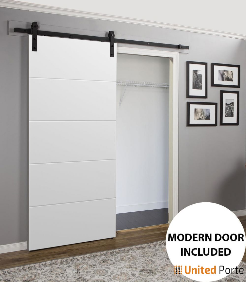 Sliding Barn Door with Decorative Panels | Modern Solid Panel Interior Doors | Buy Doors Online