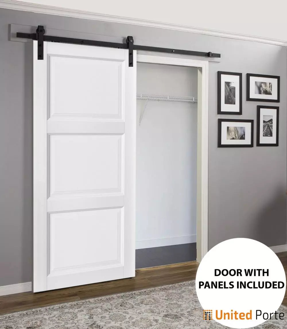 Sliding Barn Door with Hardware | 3-Panel Wooden Solid Doors | Buy Doors Online