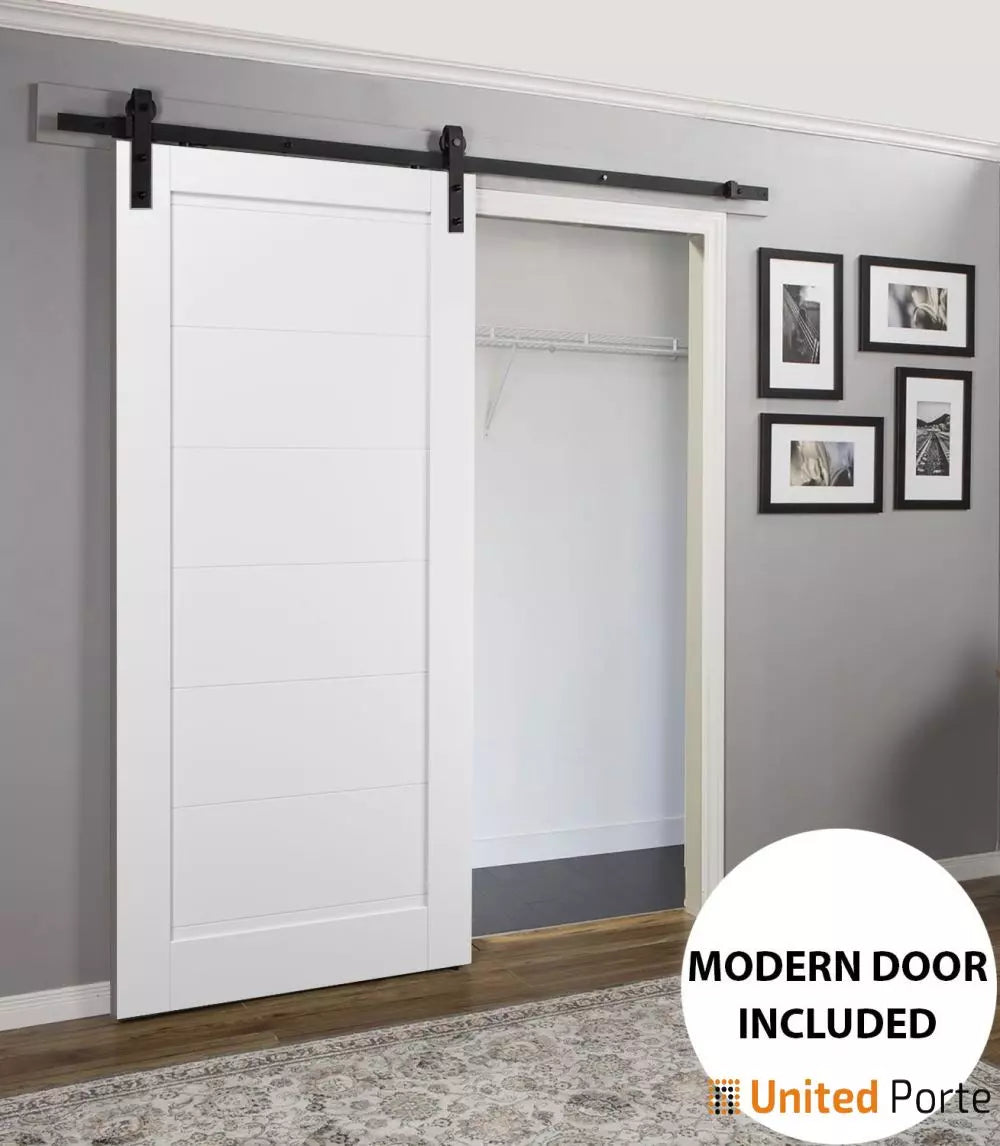 Sliding Barn Door with Hardware | Kitchen Wooden Solid Panel Interior  Door I Buy Doors Online