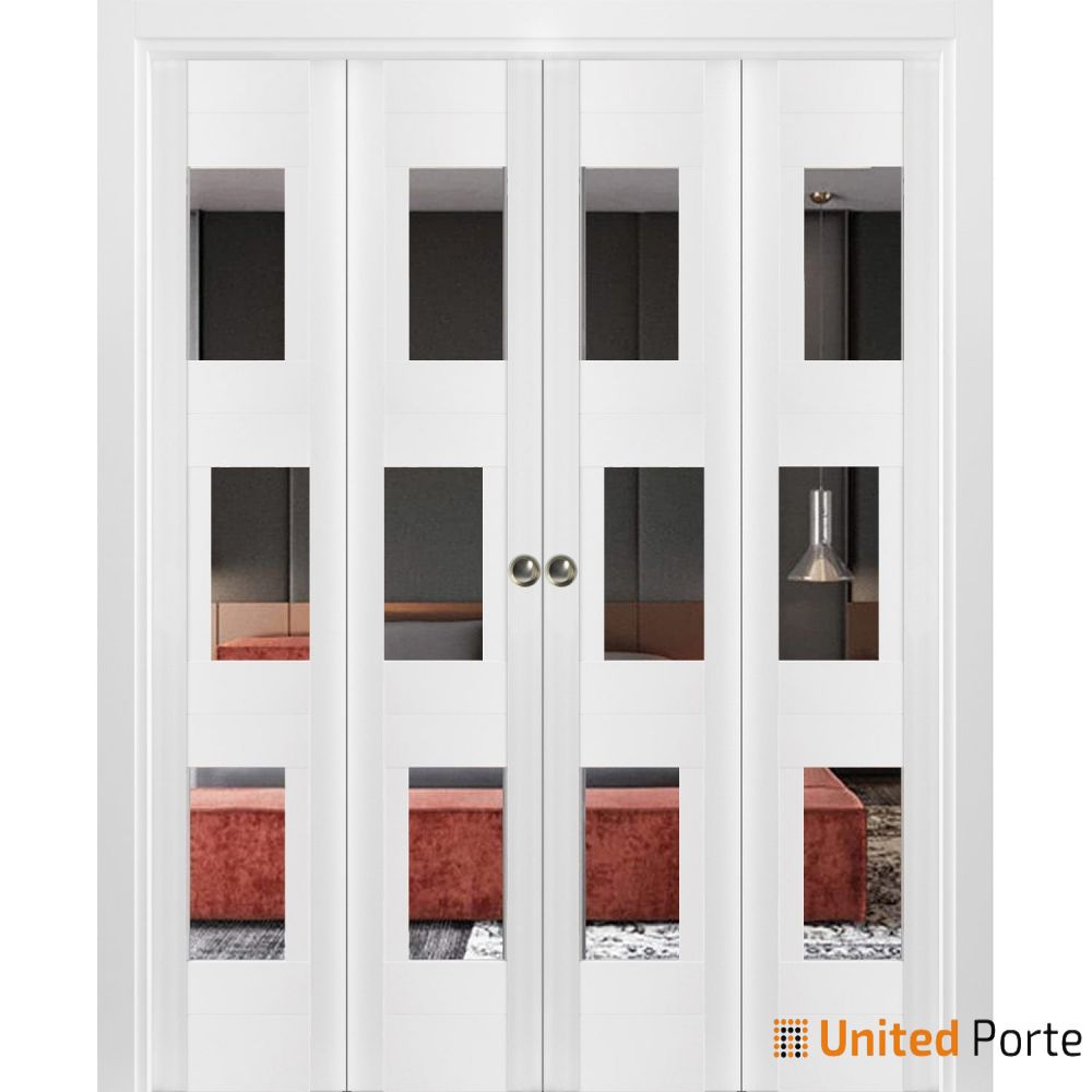 Sliding Closet Bi-fold Doors with Mirror | Wood Solid Bedroom Wardrobe Doors | Buy Doors Online
