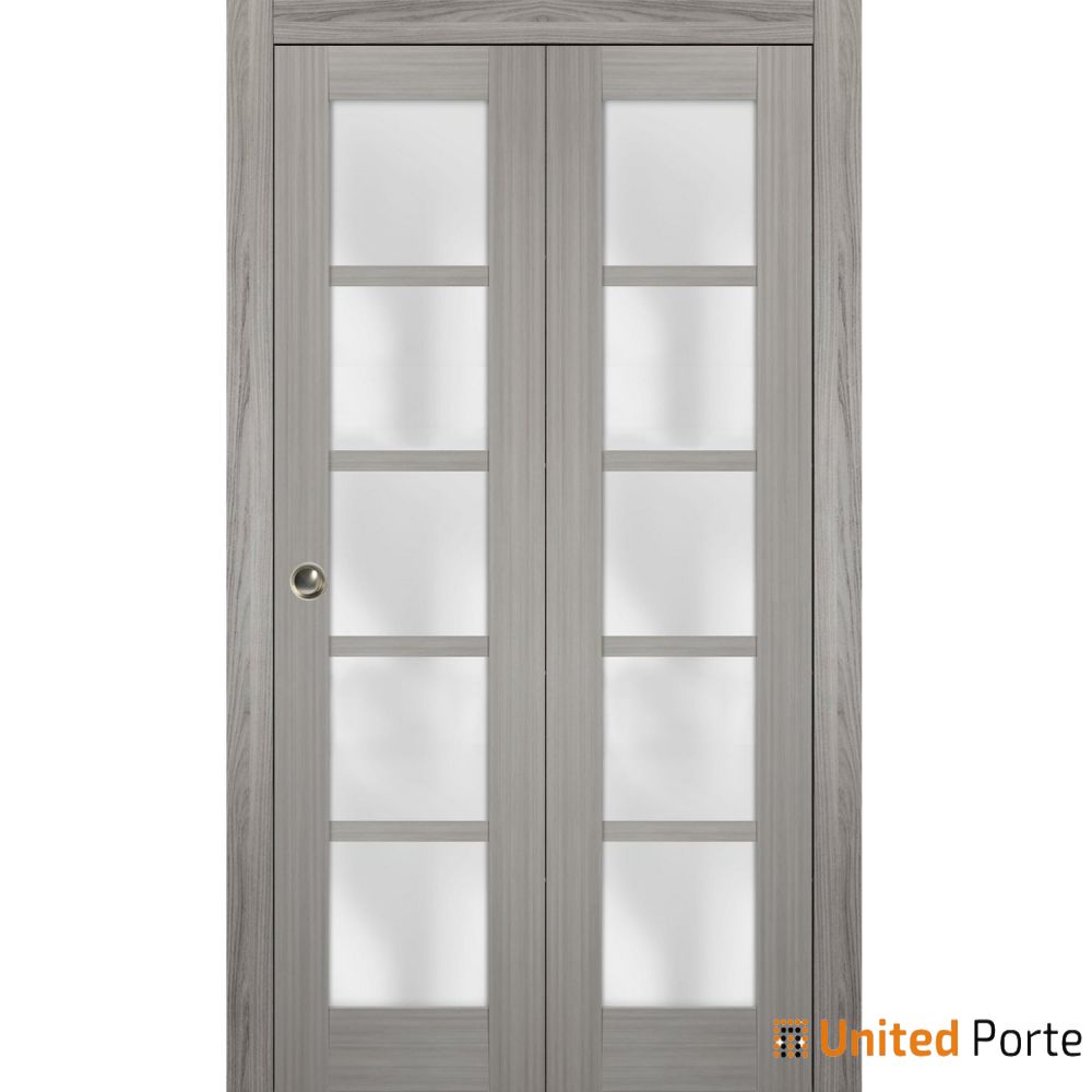 Sliding Closet Bi-Fold Doors with Frosted Opaque Glass | Solid Panel Interior Doors | Buy Doors Online