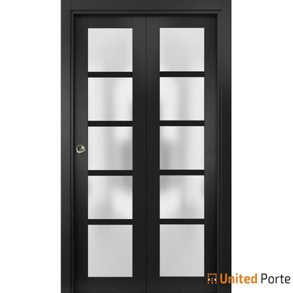 Sliding Closet Bi-Fold Doors with Frosted Opaque Glass | Solid Panel Interior Doors | Buy Doors Online