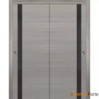 Sliding Closet Bypass Door with Frosted Glass | Wood Solid Bedroom Wardrobe Doors | Buy Doors Online