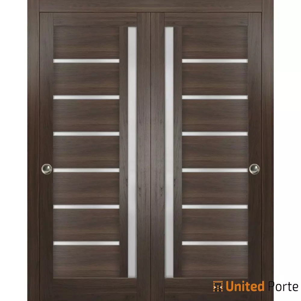 Sliding Closet Bypass Doors with Frosted Glass | Wood Solid Bedroom Wardrobe Doors | Buy Doors Online