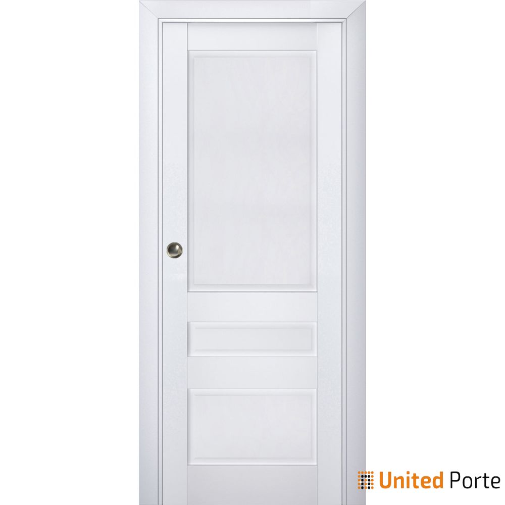 Sliding French Pocket Door with Decorative Panels | Solid Wood Interior Bedroom Sturdy Doors | Buy Doors Online