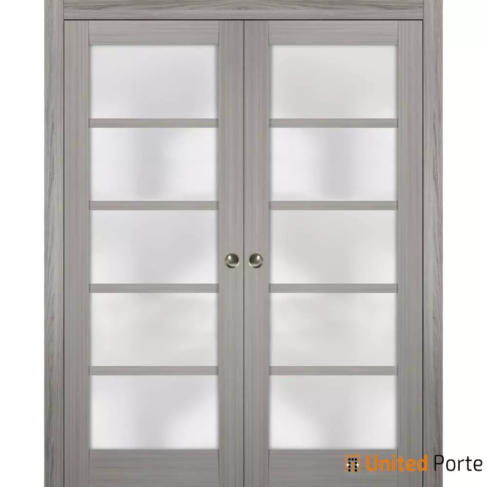 Sliding French Pocket Door with Frosted Opaque Glass | Solid Panel Interior Doors | Buy Doors Online