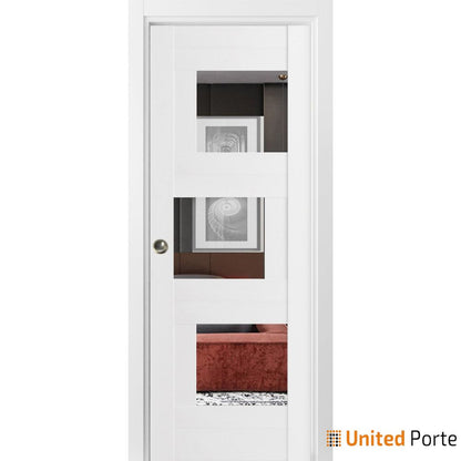Sliding Pocket Door with Mirror | MDF Interior Bedroom Modern Doors | Buy Doors Online