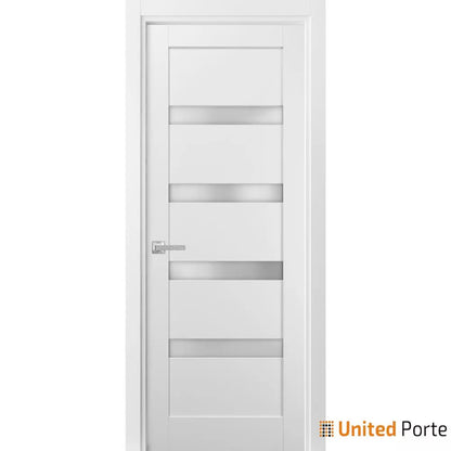 Solid French Door with Frosted Glass | Closet Bedroom Sturdy Doors | Buy Doors Online