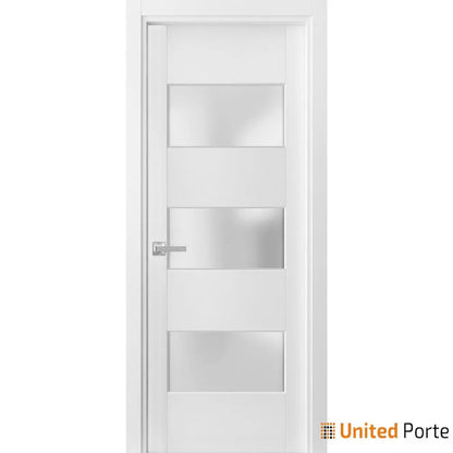 Solid French Door with Frosted Glass | Bathroom Bedroom Sturdy Doors | Buy Doors Online