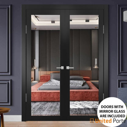 Solid Interior French Door with Mirror | Bathroom Bedroom Sturdy Doors | Buy Doors Online