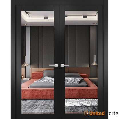 Solid Interior French Door with Mirror | Bathroom Bedroom Sturdy Doors | Buy Doors Online
