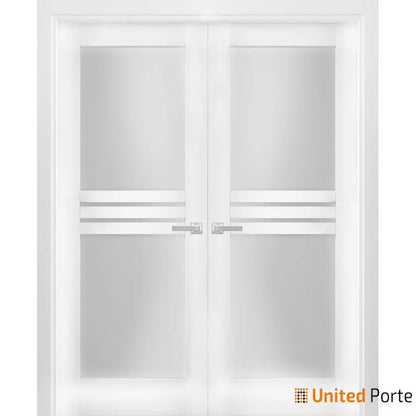 Solid French Door with Opaque Glass | Bathroom Bedroom Modern Doors | Buy Doors Online