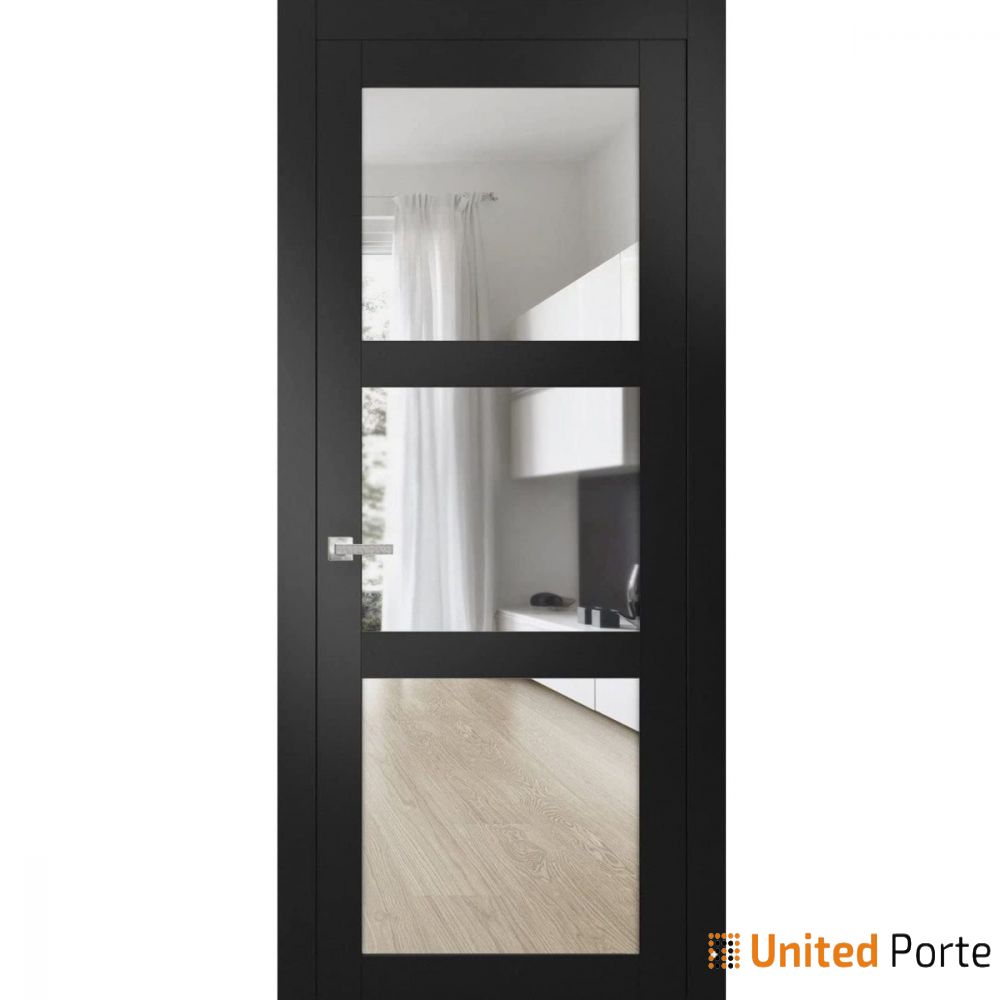 Solid French Interior Doors with Clear Glass | Bathroom Bedroom Sturdy Doors | Buy Doors Online