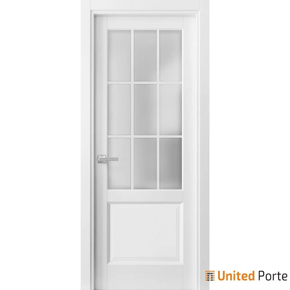 Solid French Swing Doors with Frosted Glass | Bathroom Bedroom Sturdy Doors | Buy Doors Online