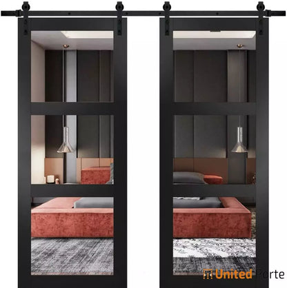 Sturdy Barn Door with with Clear Glass | Solid Panel Interior Doors | Buy Doors Online