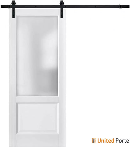 Sturdy Barn Door with Frosted Glass | Solid Panel Interior Doors | Buy Doors Online