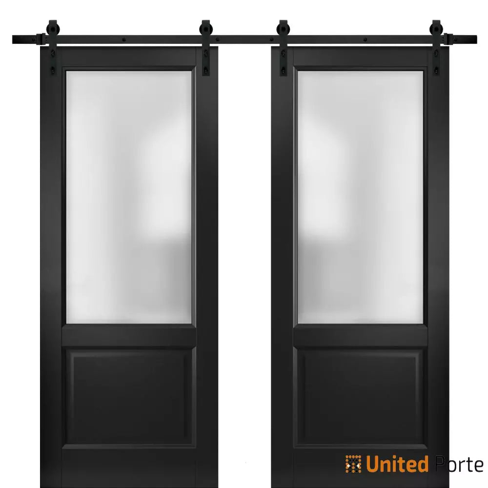 Sturdy Barn Door with Frosted Glass | Solid Panel Interior Doors | Buy Doors Online