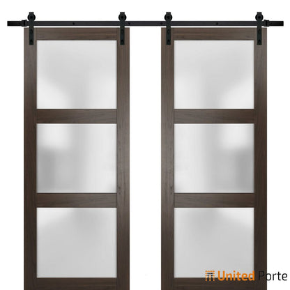 Sturdy Barn Door with Frosted Glass | Solid Panel Interior Door | Buy Doors Online