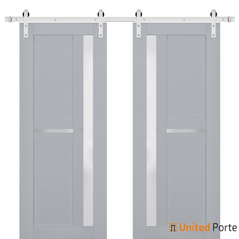 Sturdy Barn Door with Frosted Glass | Solid Panel Interior Doors | Buy Doors Online