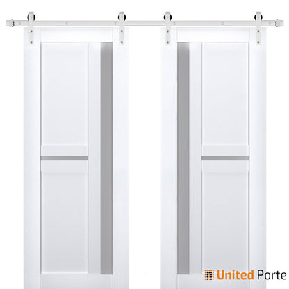 Sturdy Barn Door with Frosted Glass | Solid Panel Interior Doors | Buy Doors Online