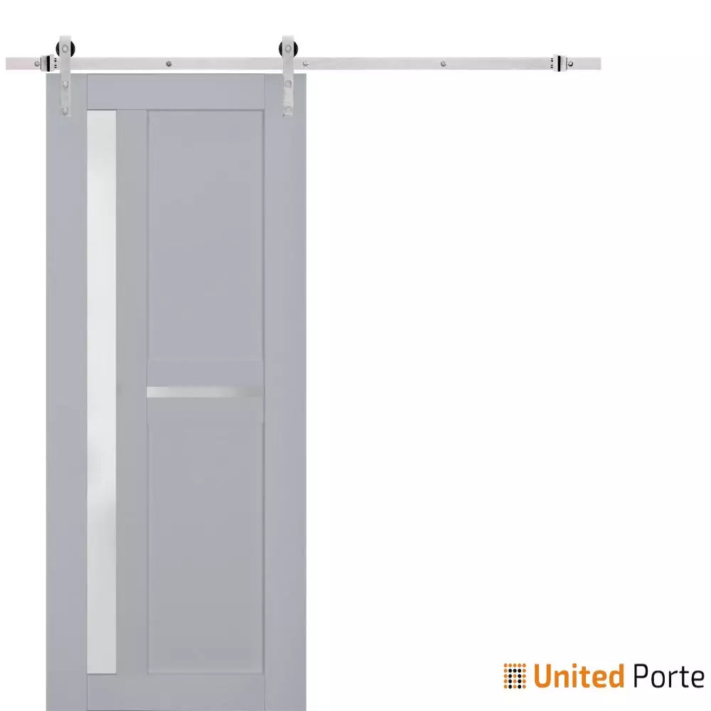 Sturdy Barn Door with Frosted Glass | Solid Panel Interior Doors | Buy Doors Online