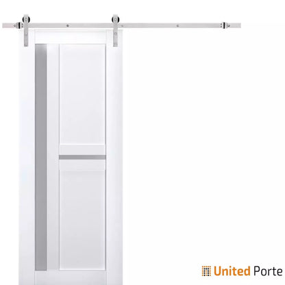 Sturdy Barn Door with Frosted Glass | Solid Panel Interior Doors | Buy Doors Online