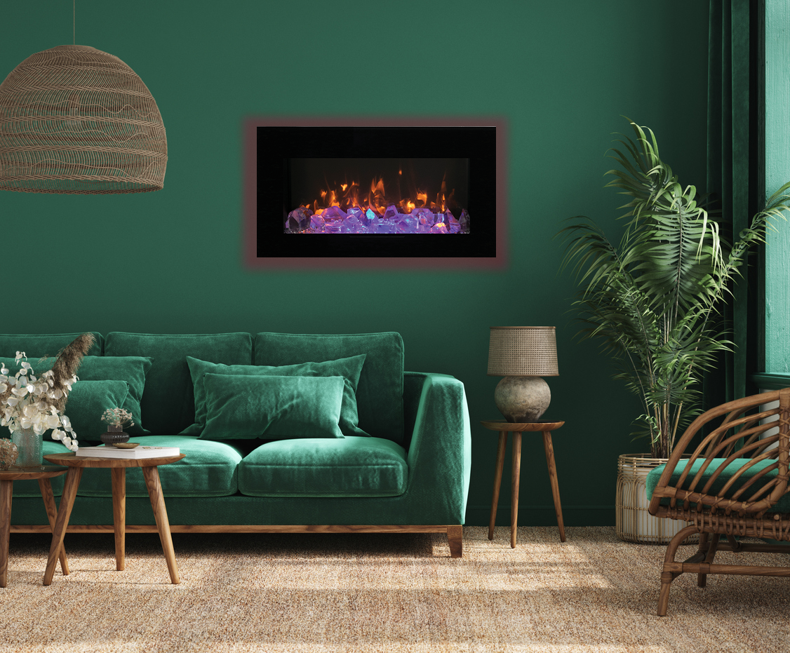 WM-FM-BG wall mount Electric Fireplace | Amantii | Buy Fireplaces Online